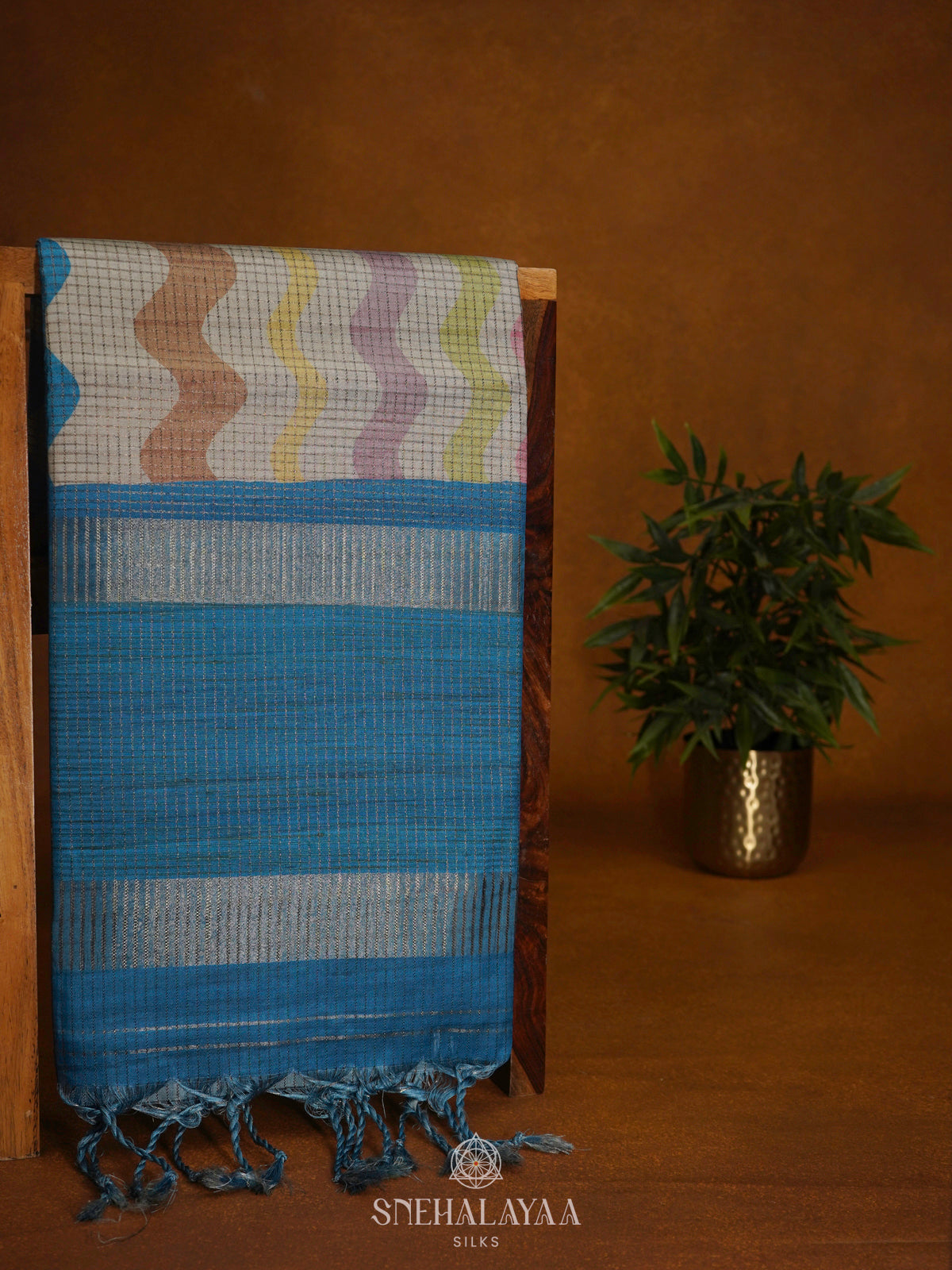 Multicolour Tussar Saree