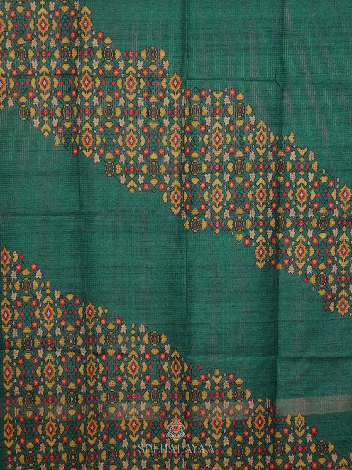 Mint Green Tussar Saree