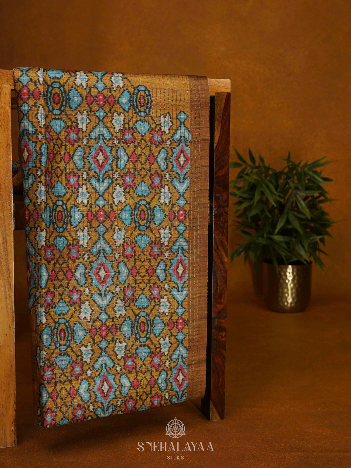 Yellow Tussar Saree