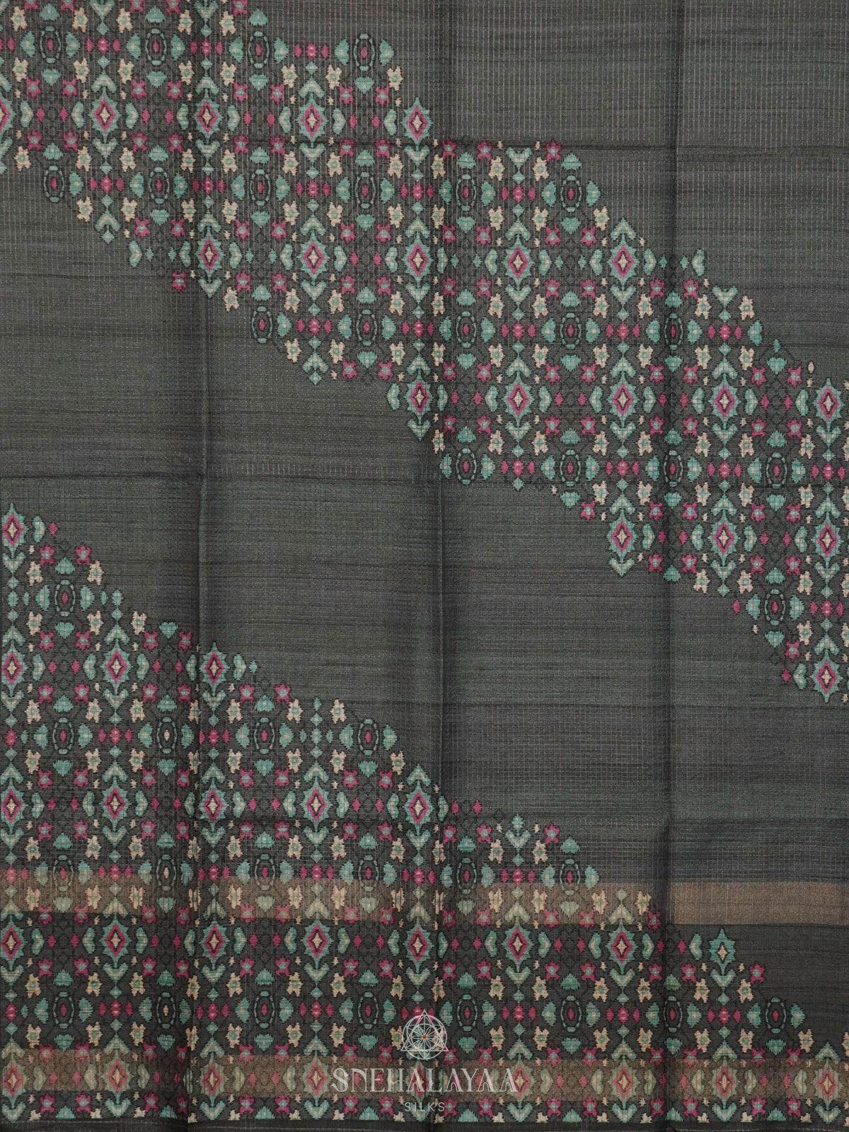 Grey Tussar Saree