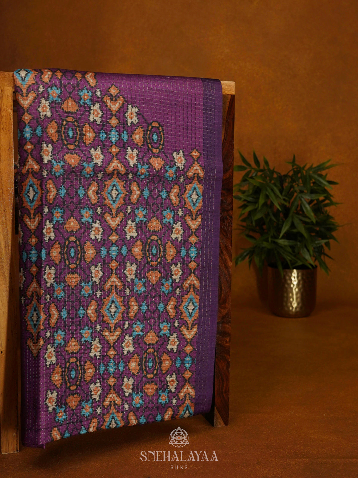 Magenta Tussar Saree
