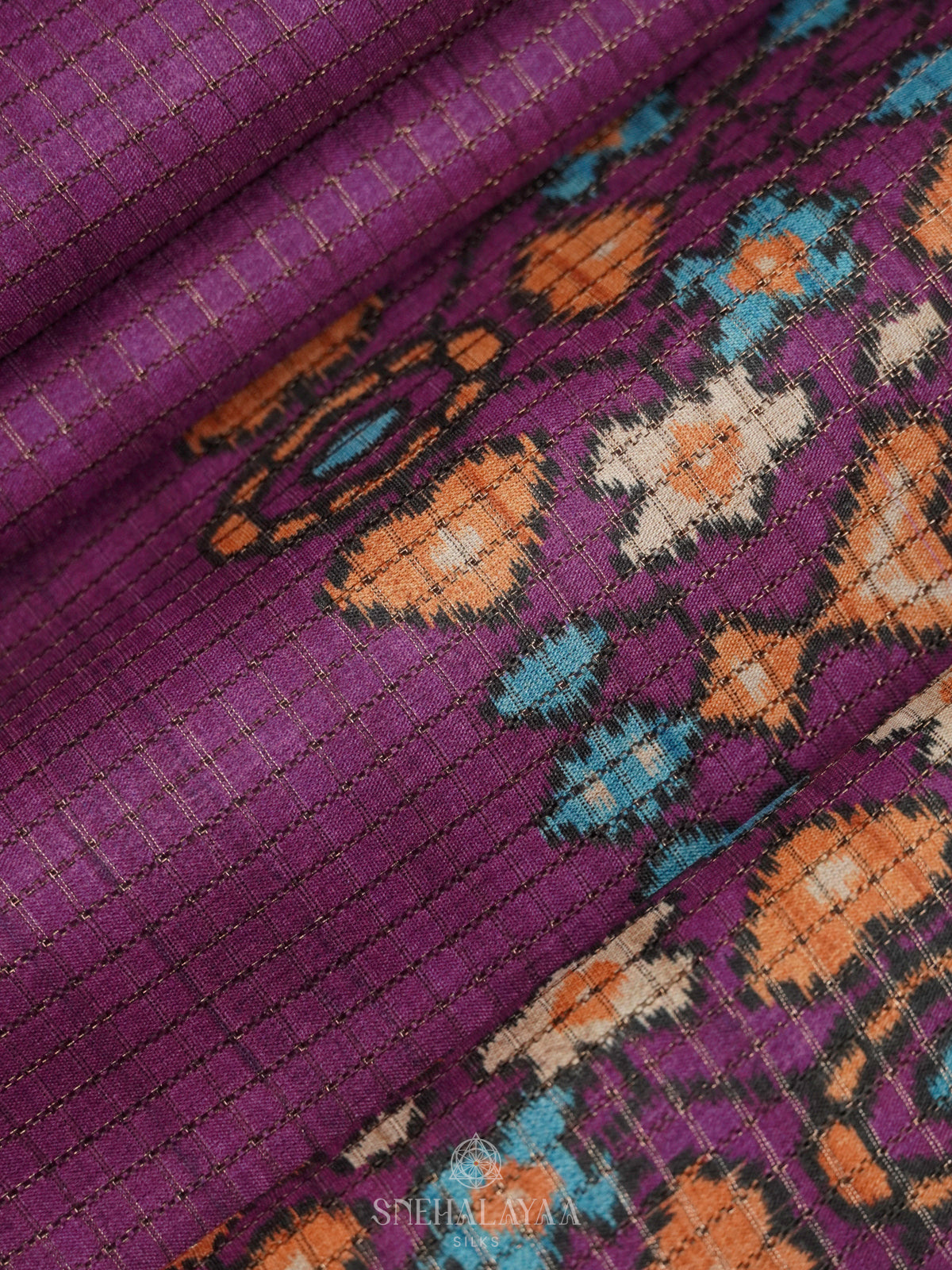 Magenta Tussar Saree