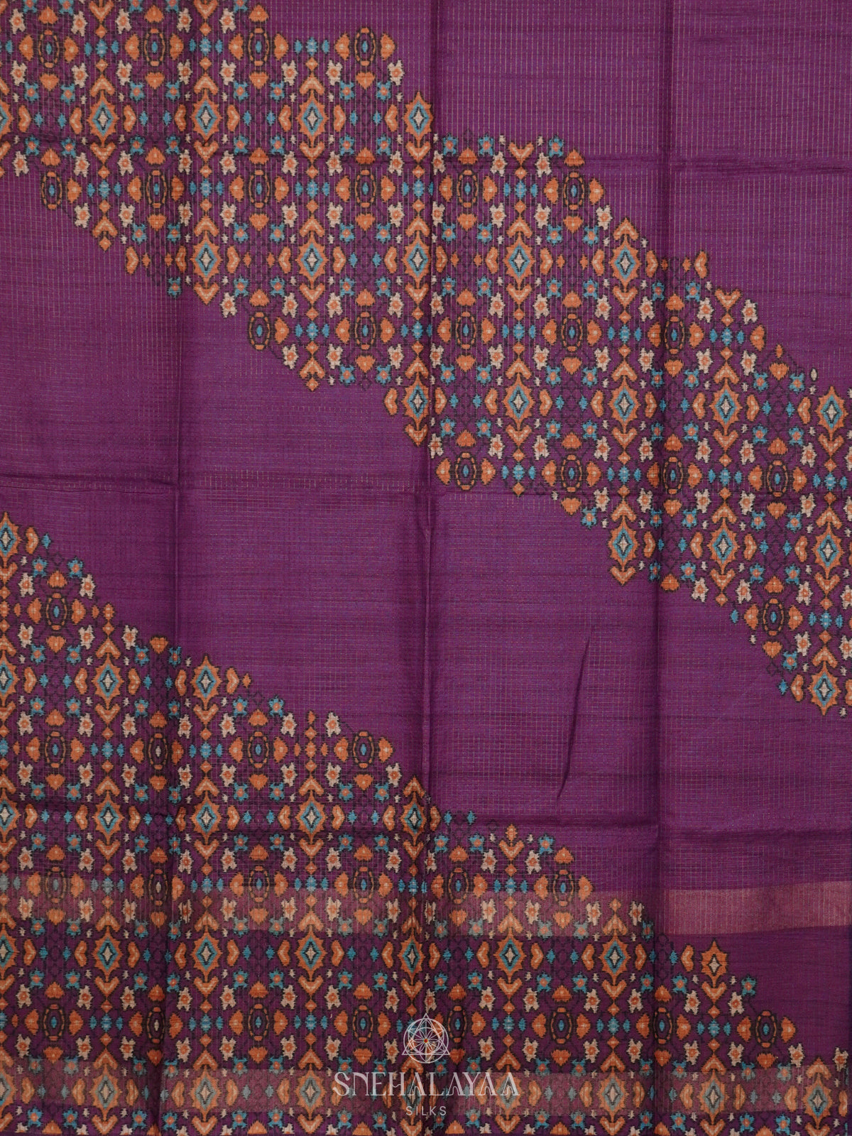 Magenta Tussar Saree