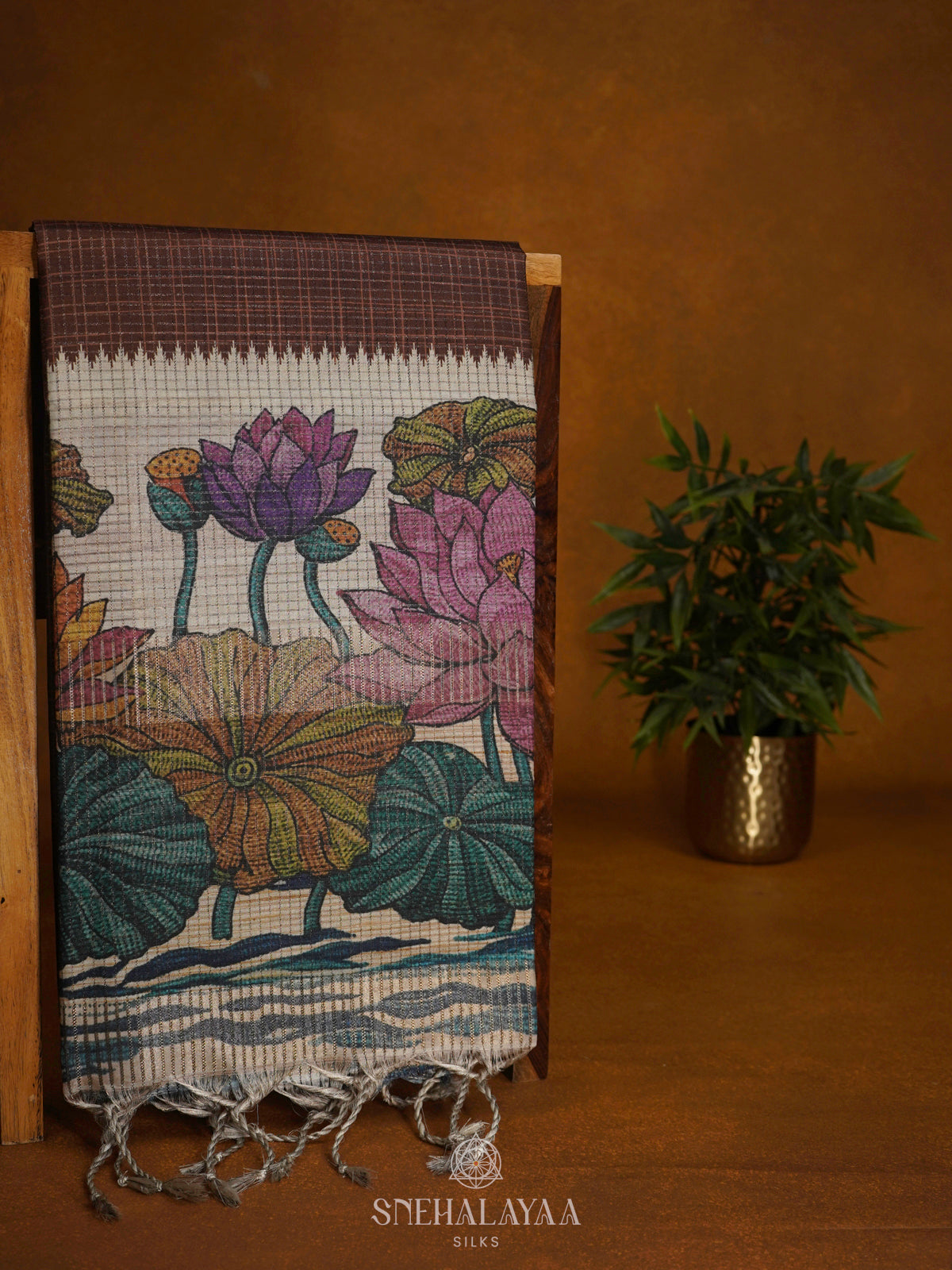 Brown Tussar Saree
