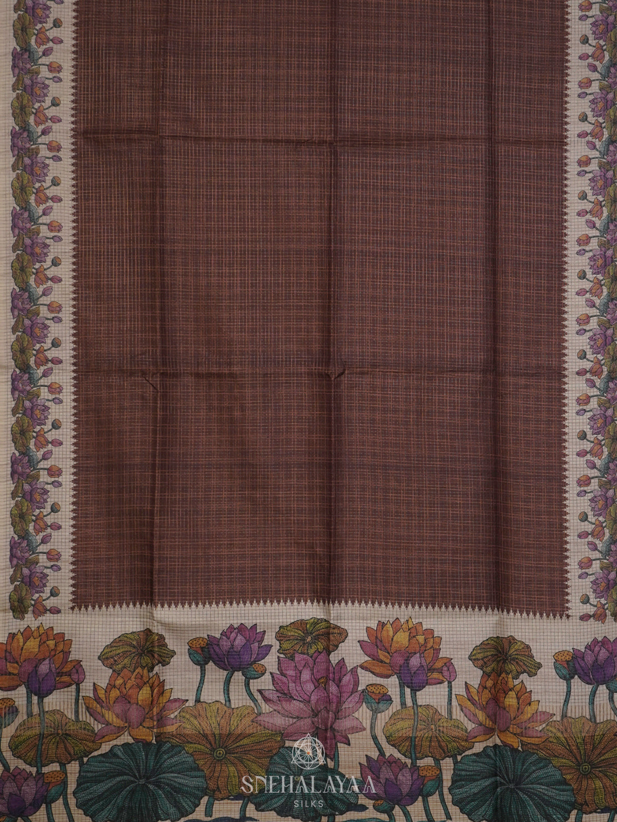 Brown Tussar Saree