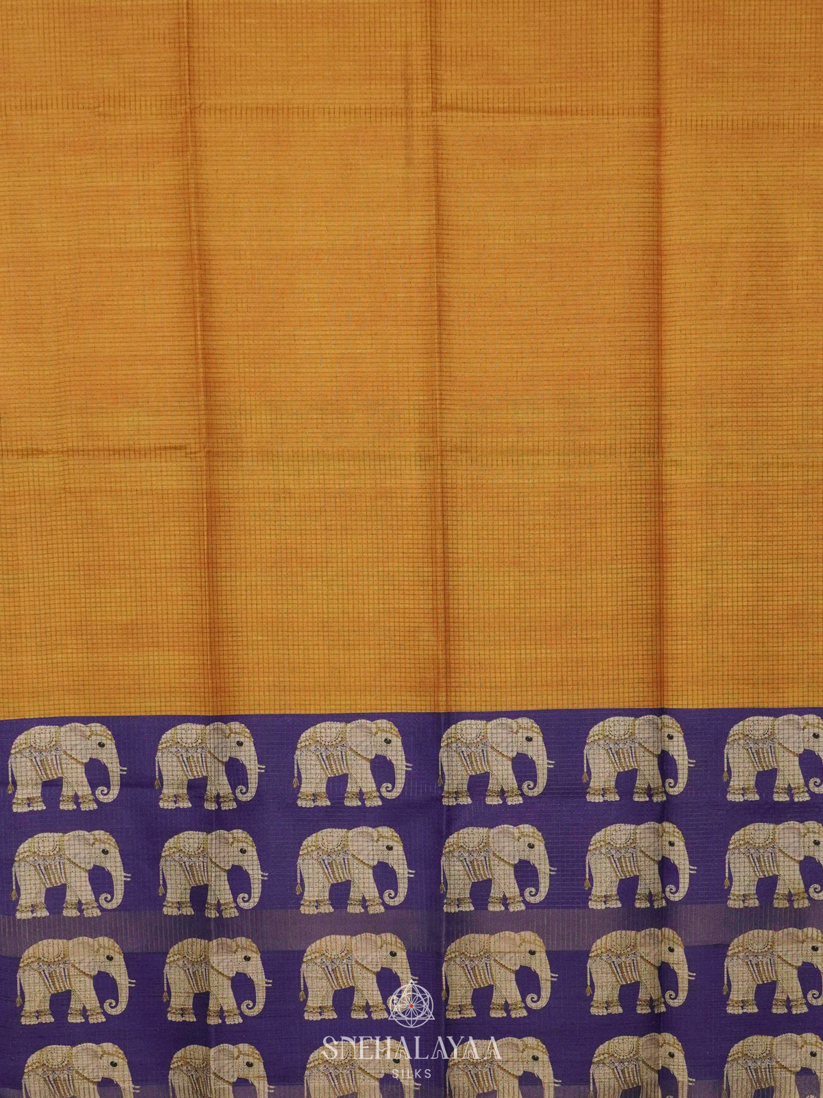 Yellow Tussar Saree