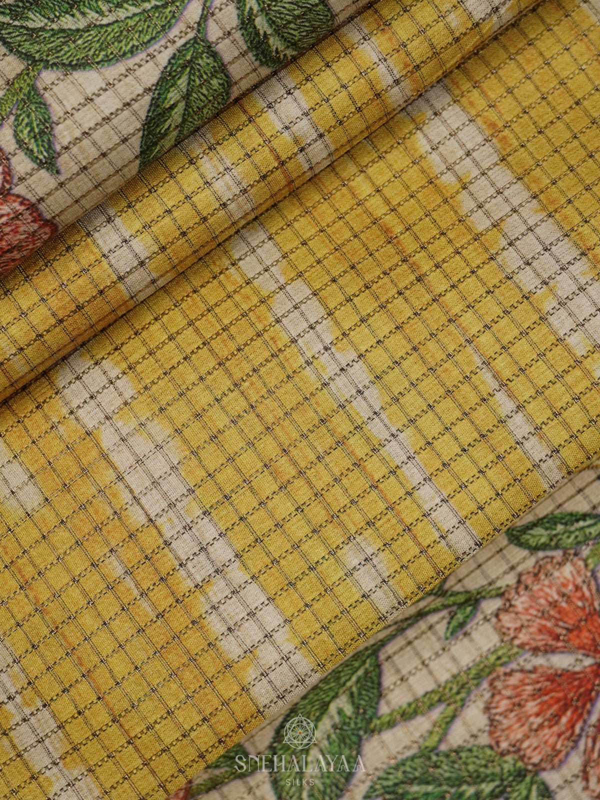 Yellow Tussar Saree