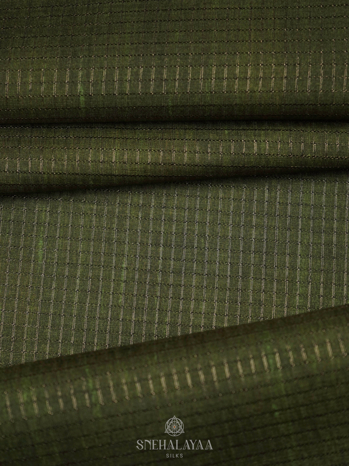 Olive Green Tussar Saree