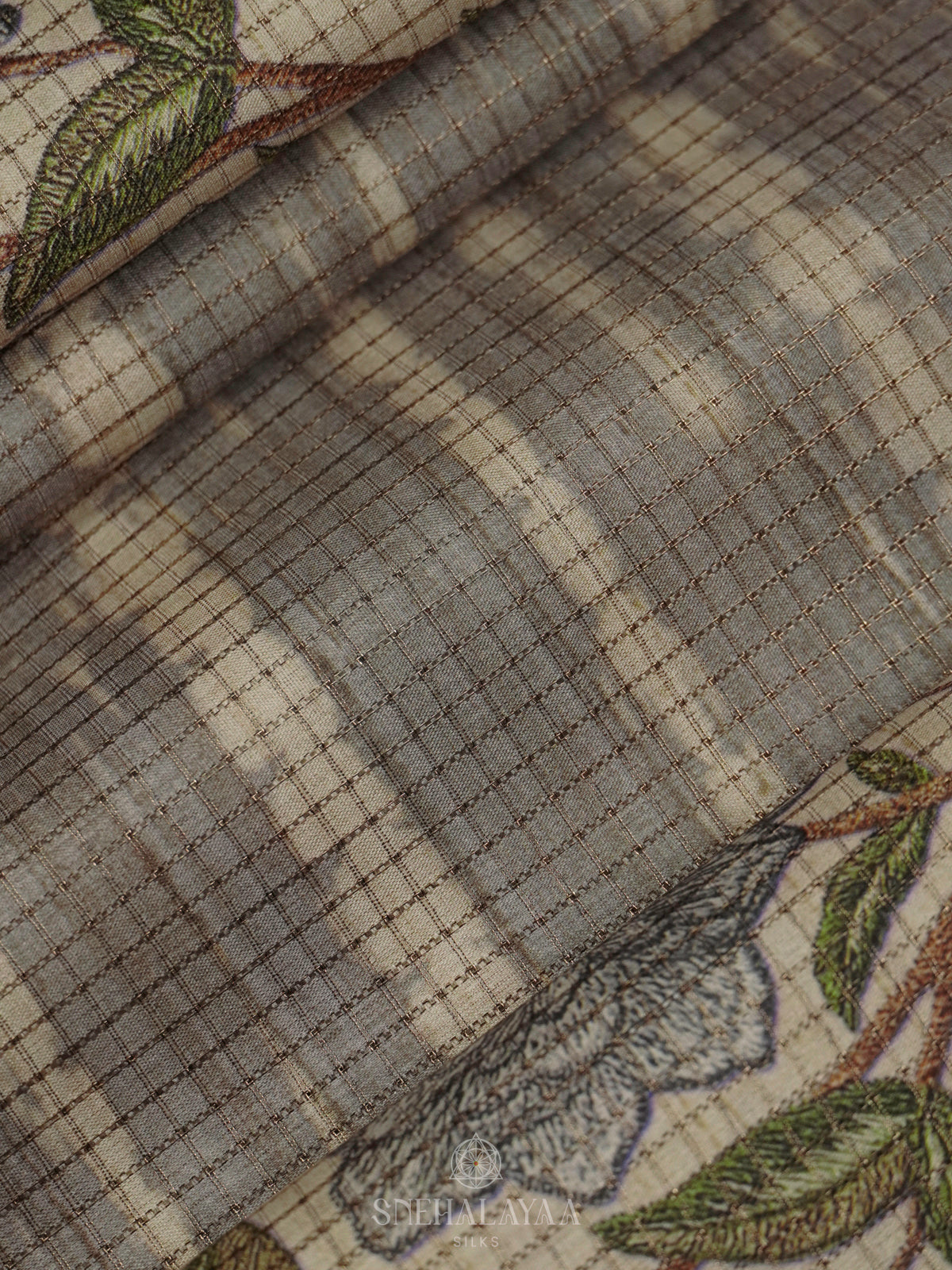 Grey Tussar Saree