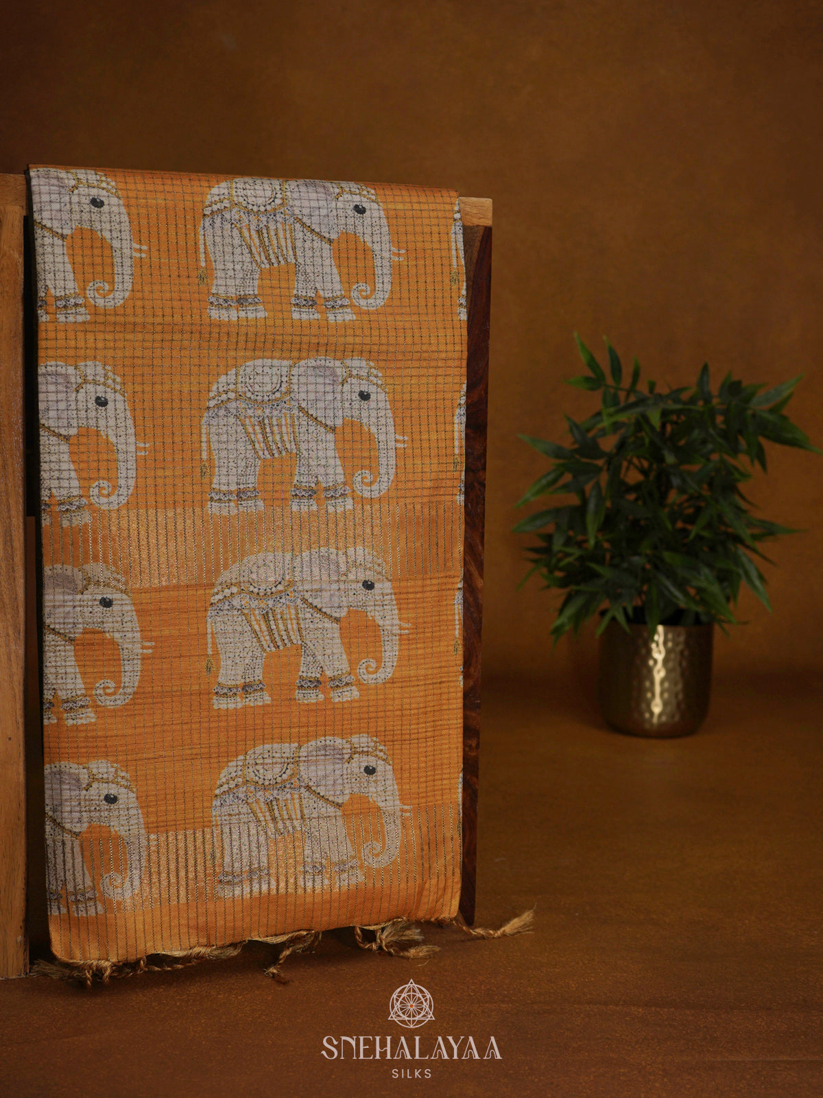 Brown Tussar Saree