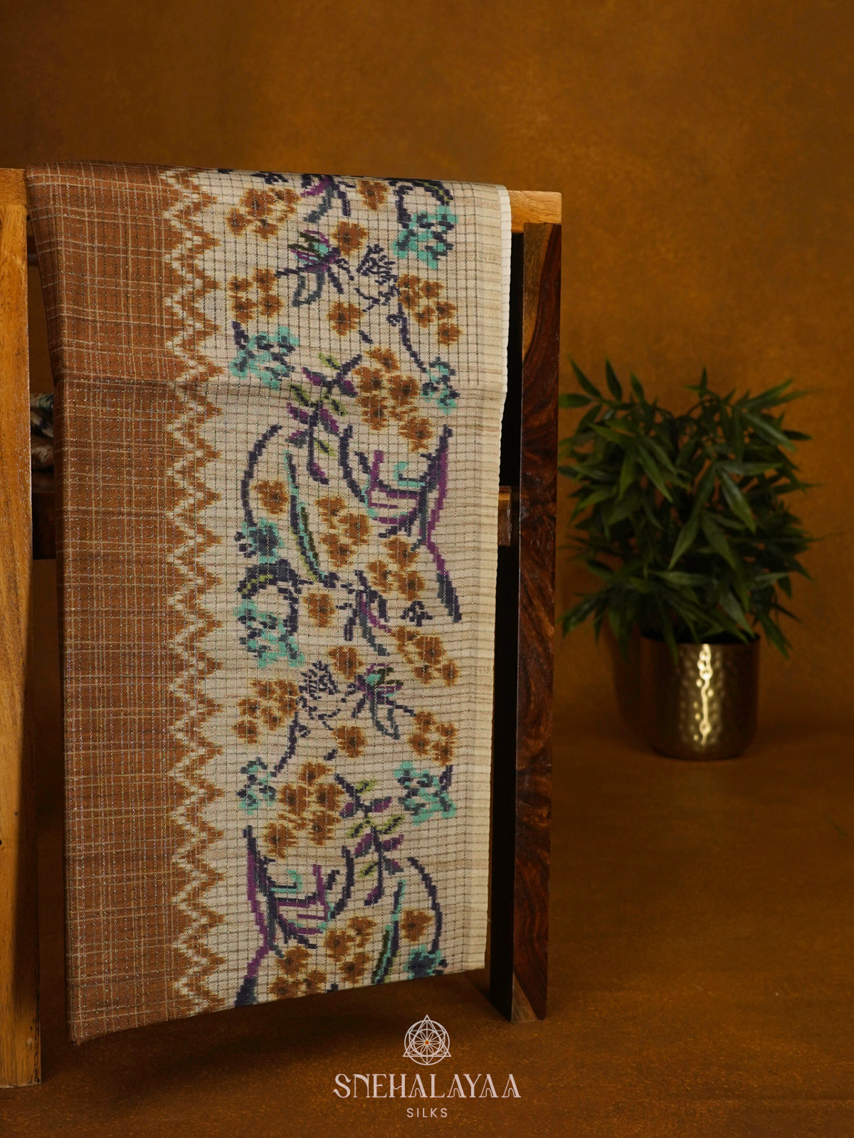 Mustard Tussar Saree