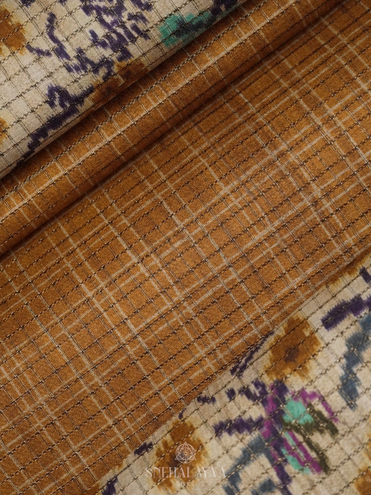 Mustard Tussar Saree