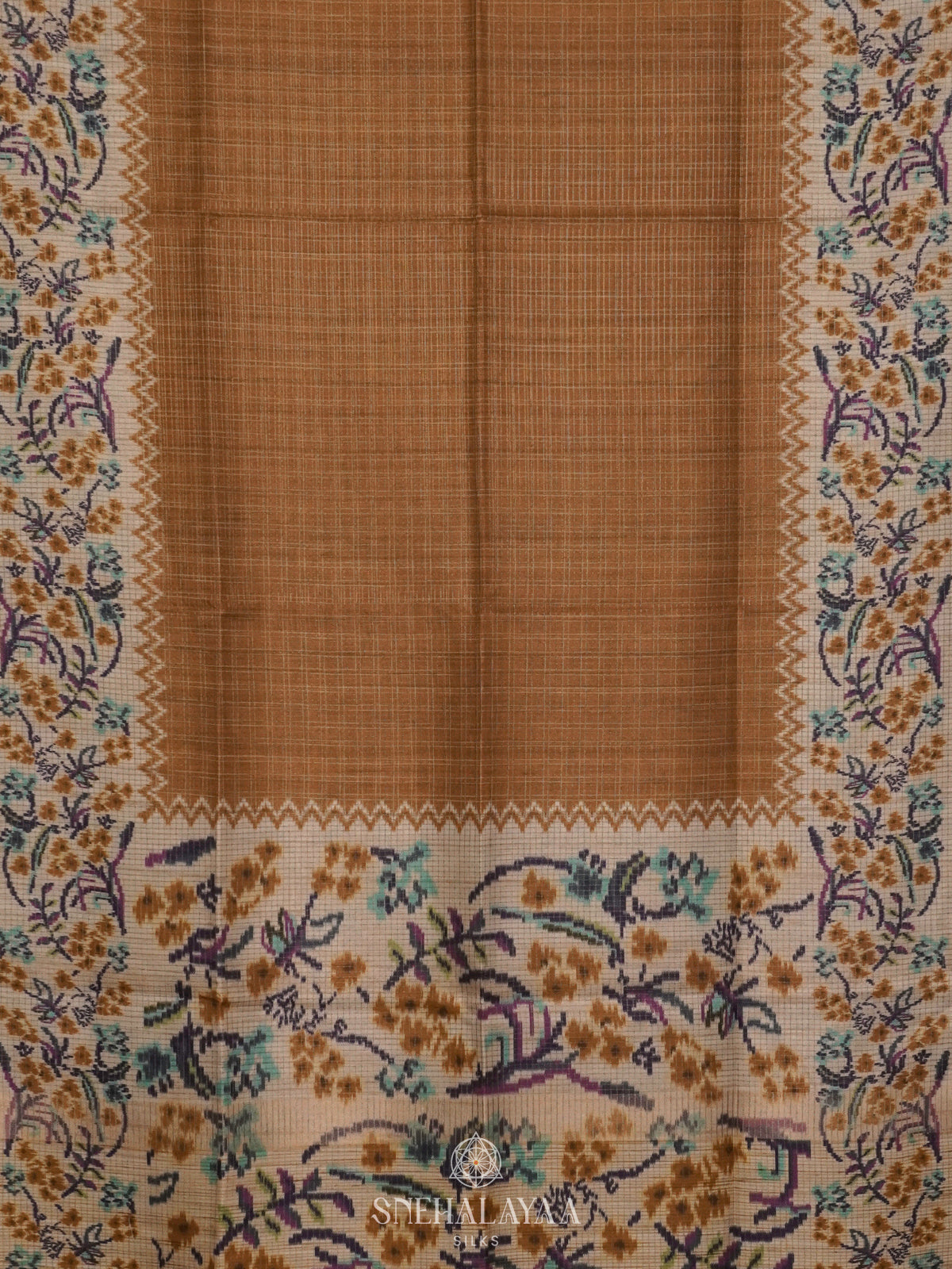 Mustard Tussar Saree