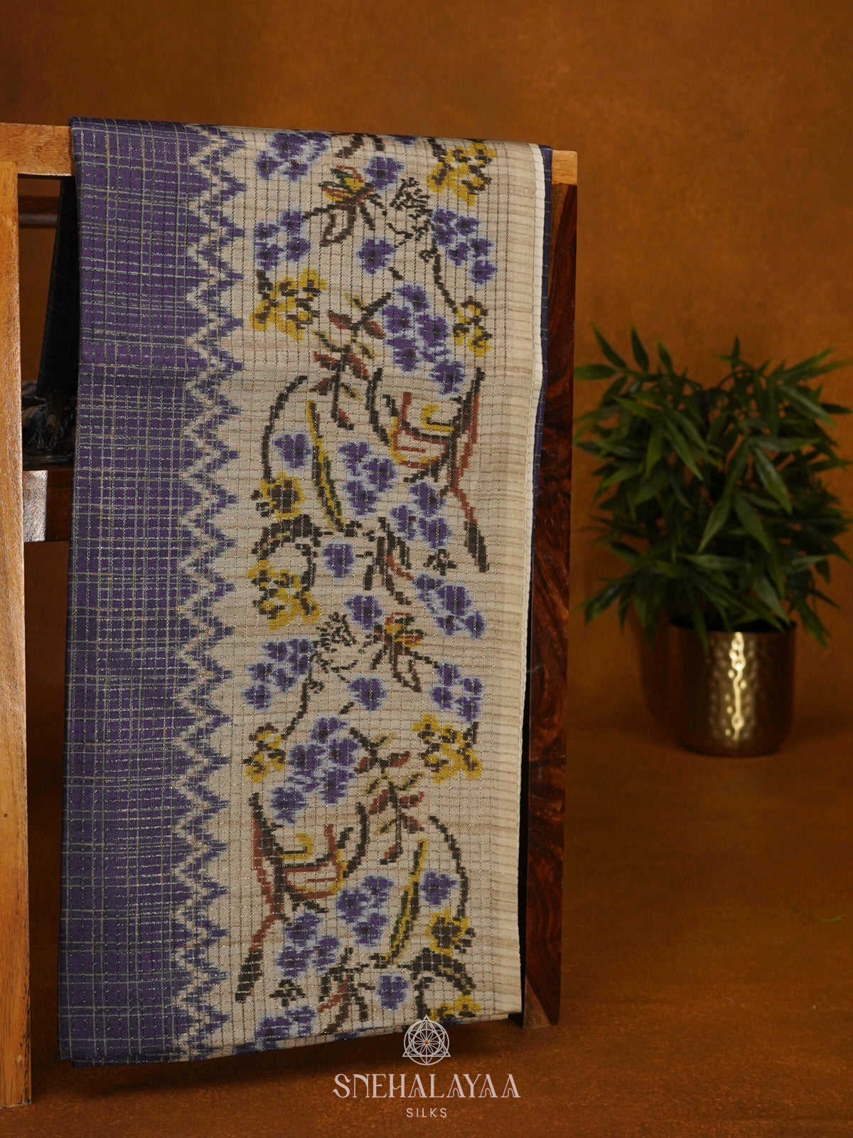 Purple Tussar Saree