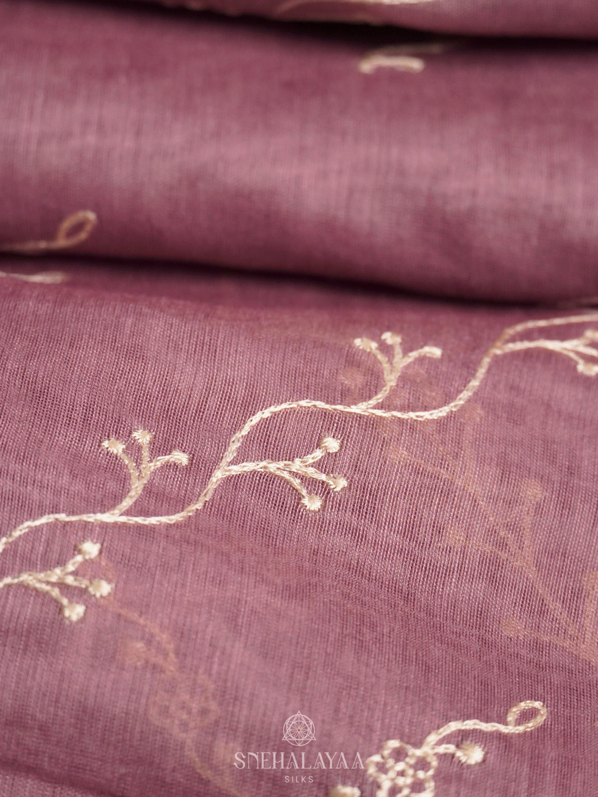 Pink Linen Saree