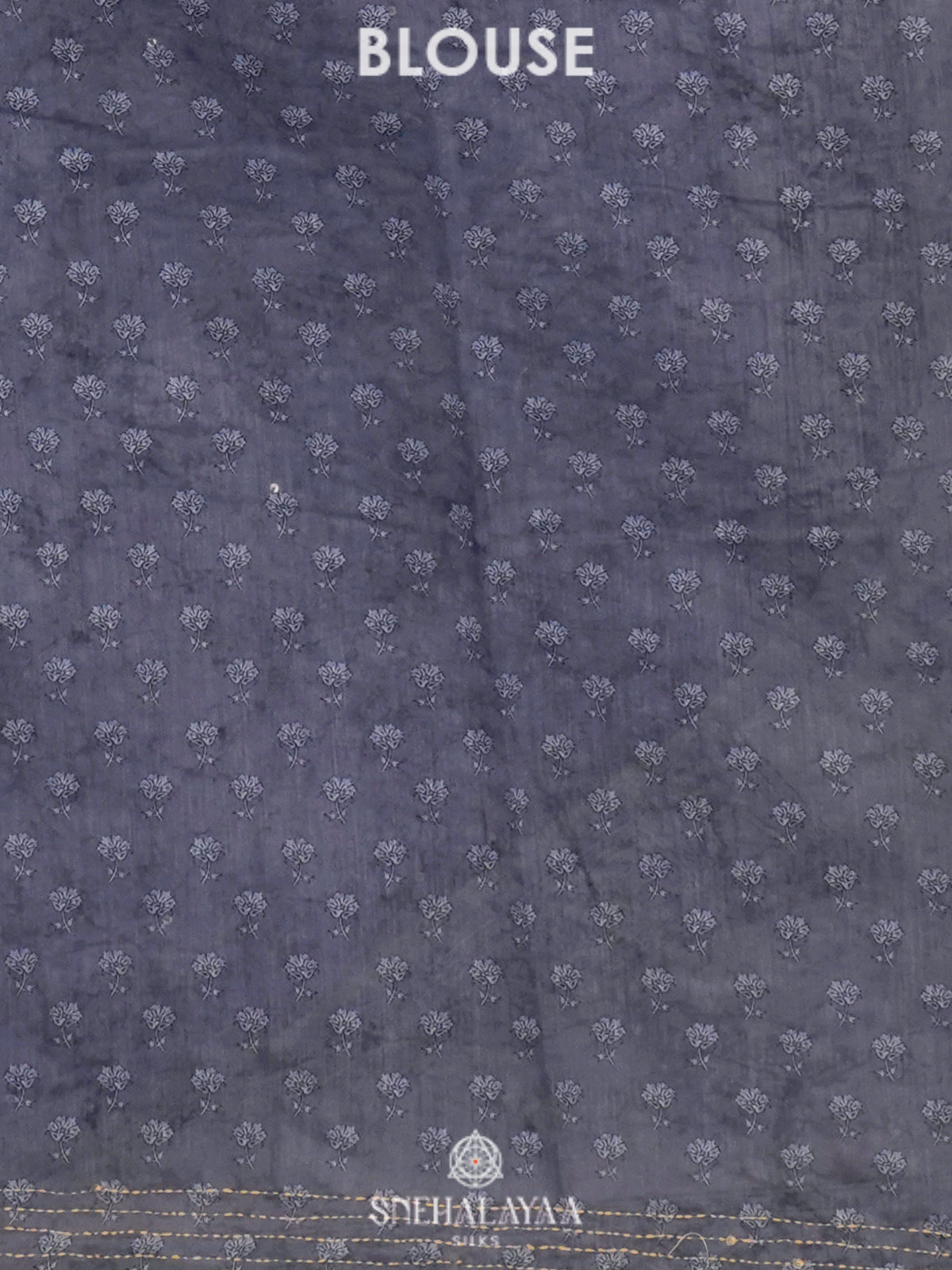 Blue Linen Saree