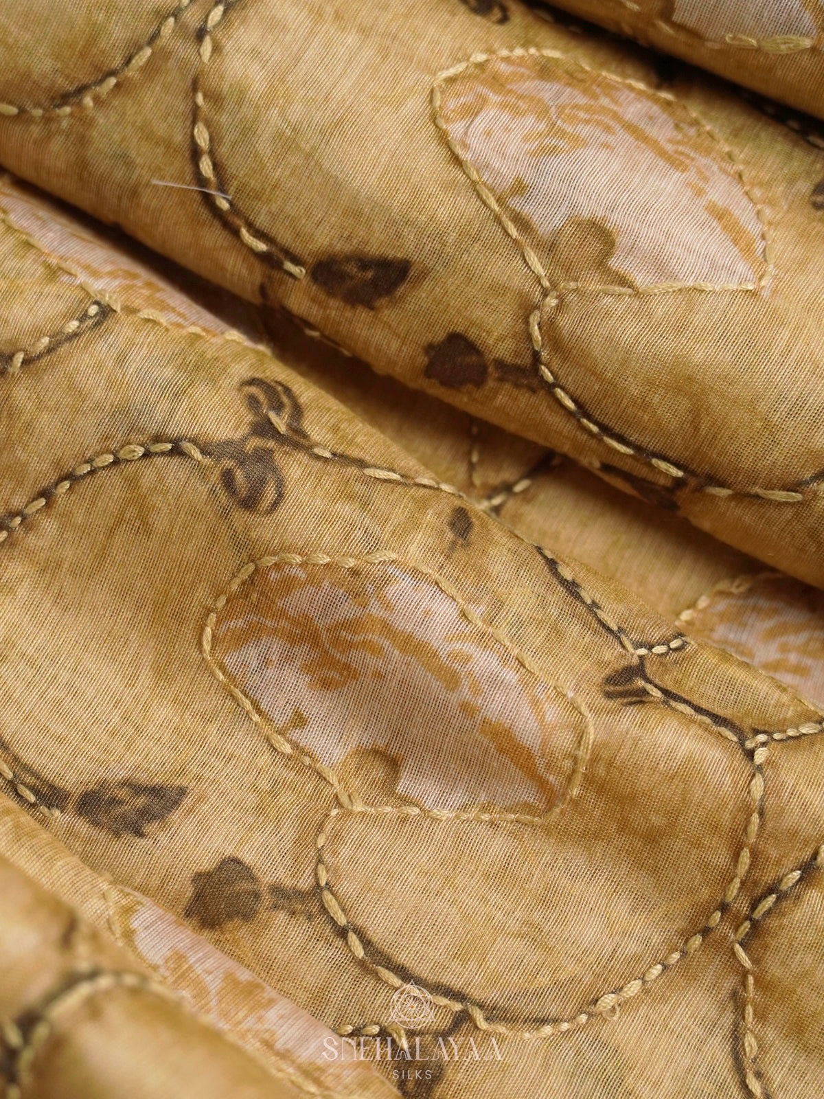 Mustard Linen Saree