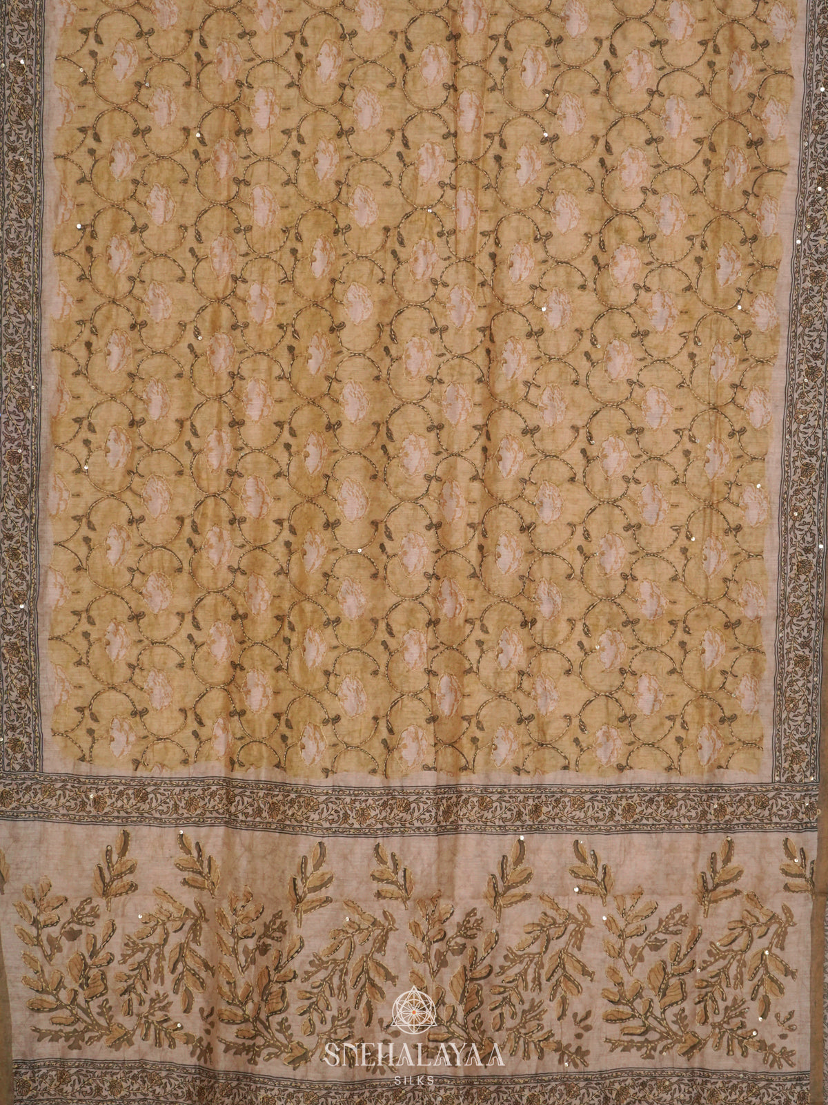 Mustard Linen Saree