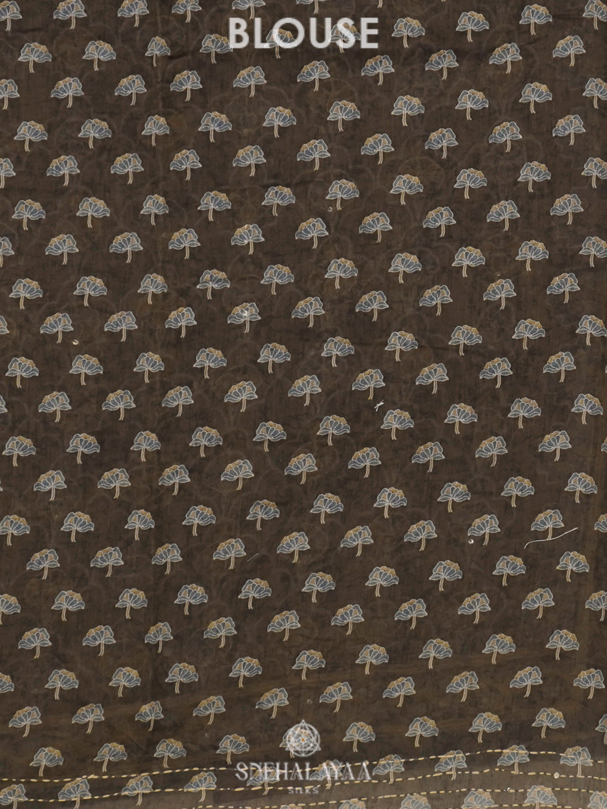 Brown Linen Saree