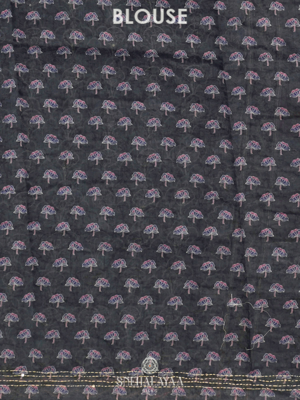 Charcol Black Linen Saree