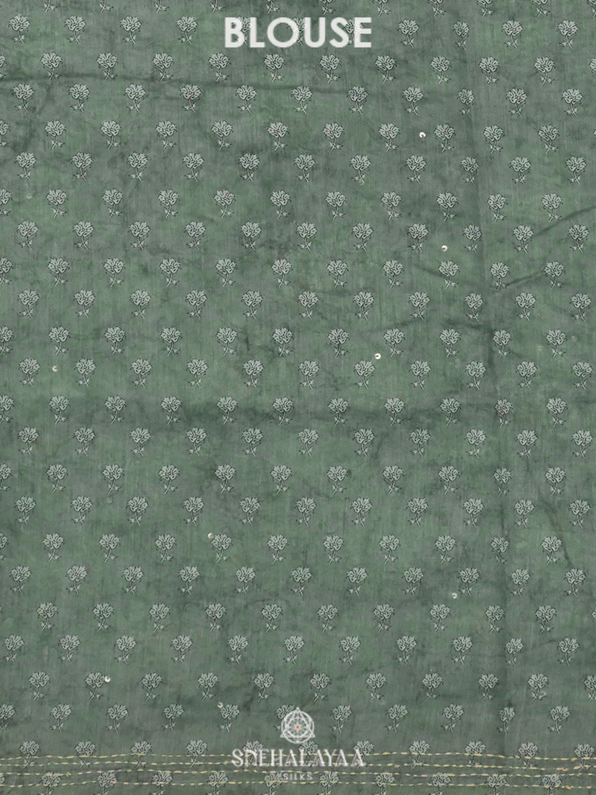 Teal Green Linen Saree