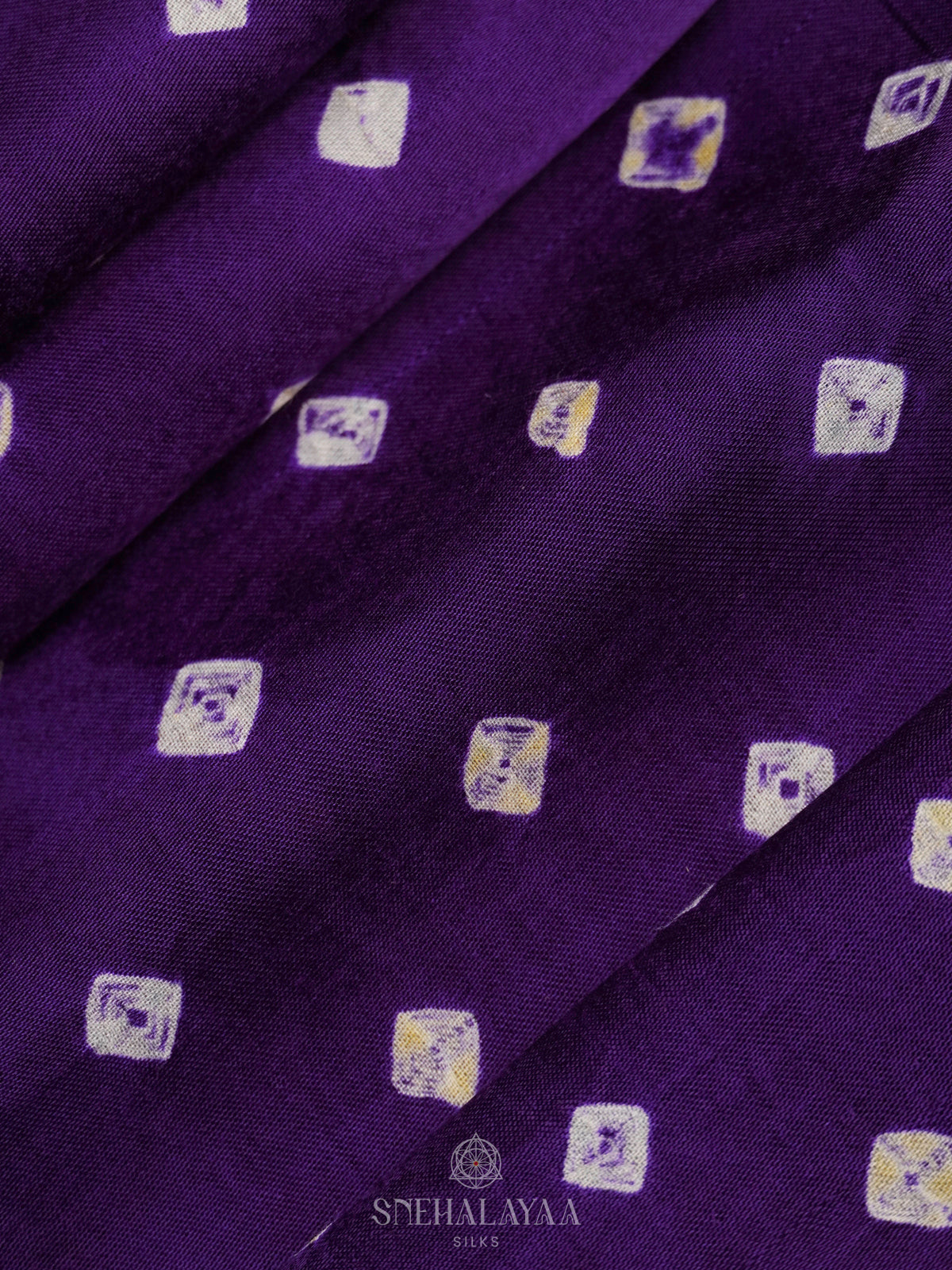 Violet Bandhini Saree