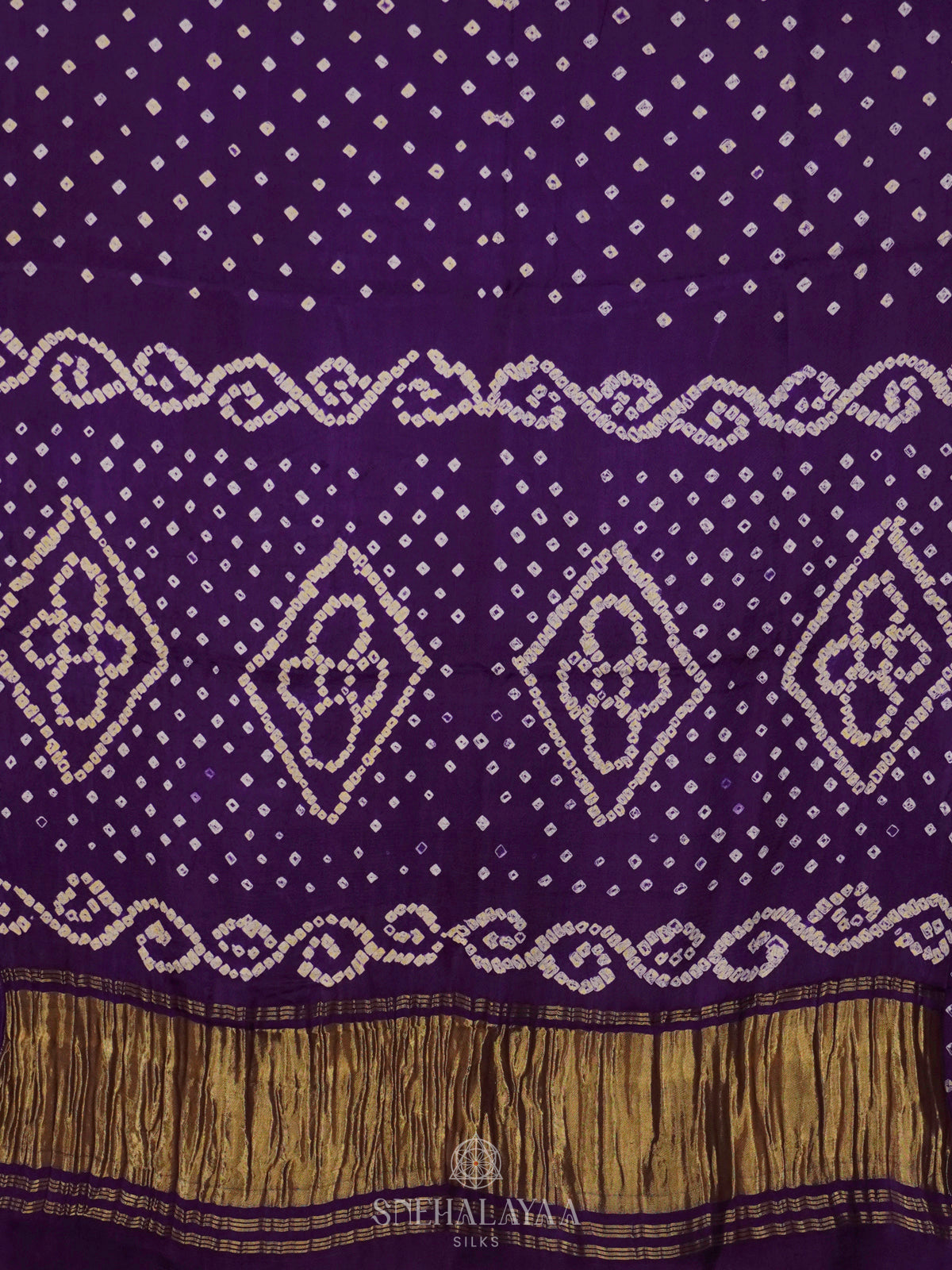 Violet Bandhini Saree
