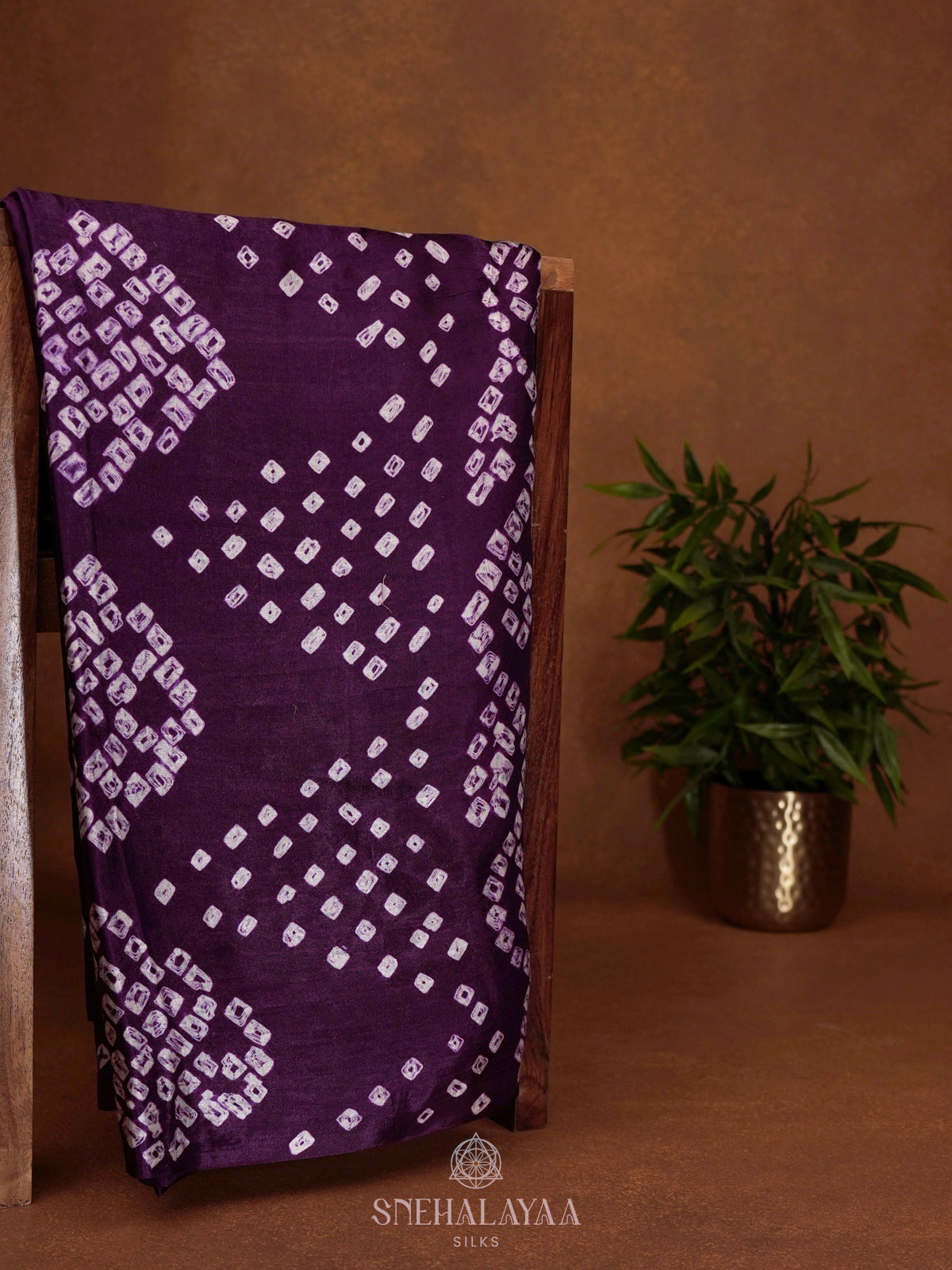 Purple Bandhani Saree