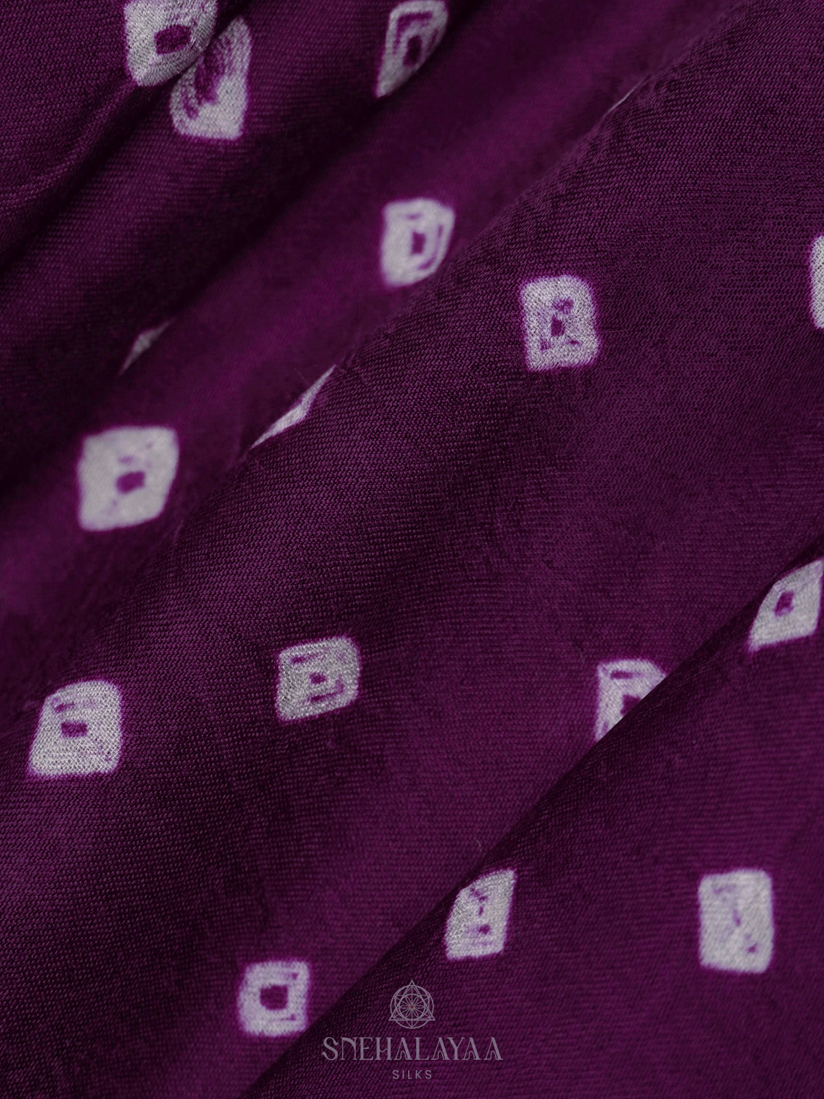 Purple Bandhani Saree