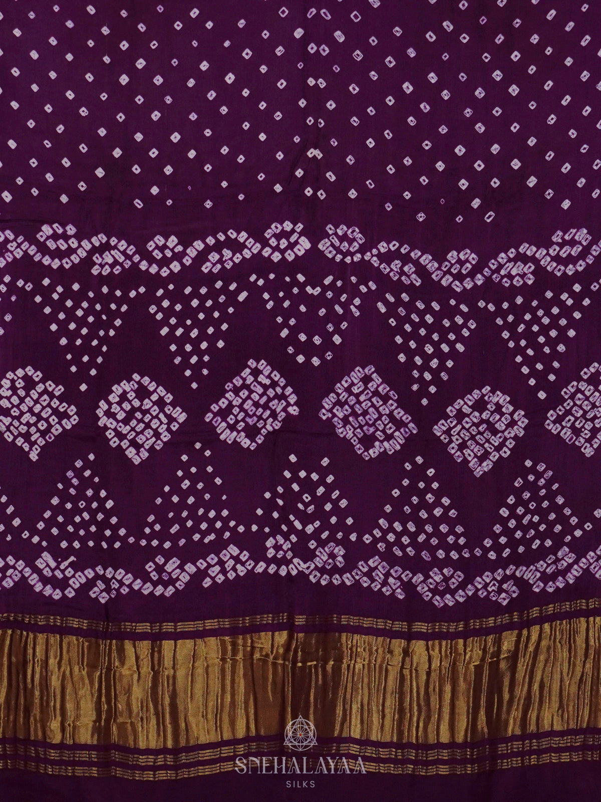 Purple Bandhani Saree