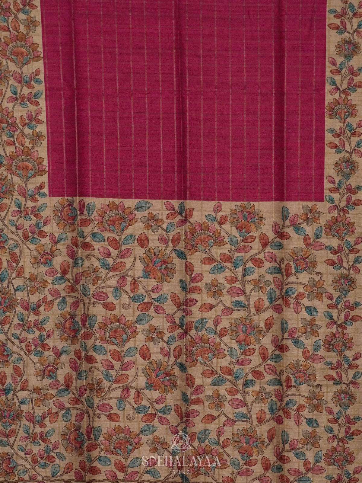 Pink Tussar Saree