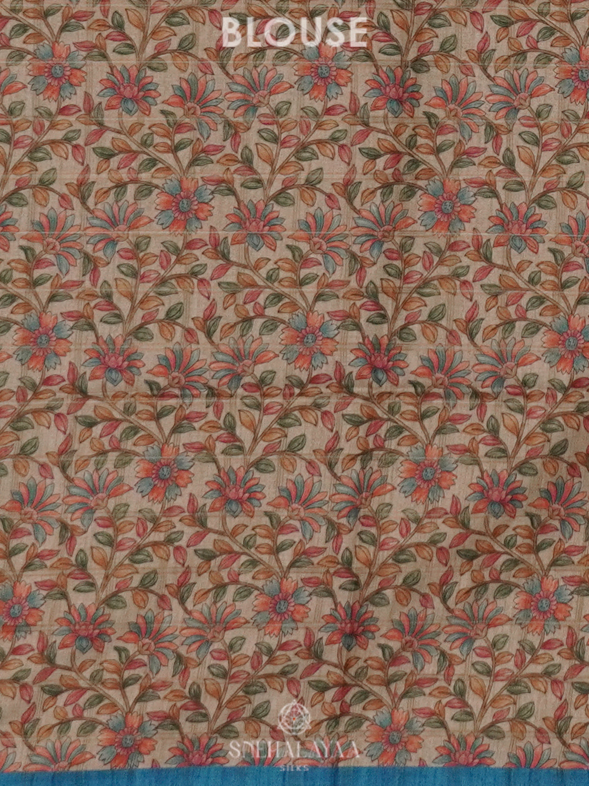Blue Tussar Saree