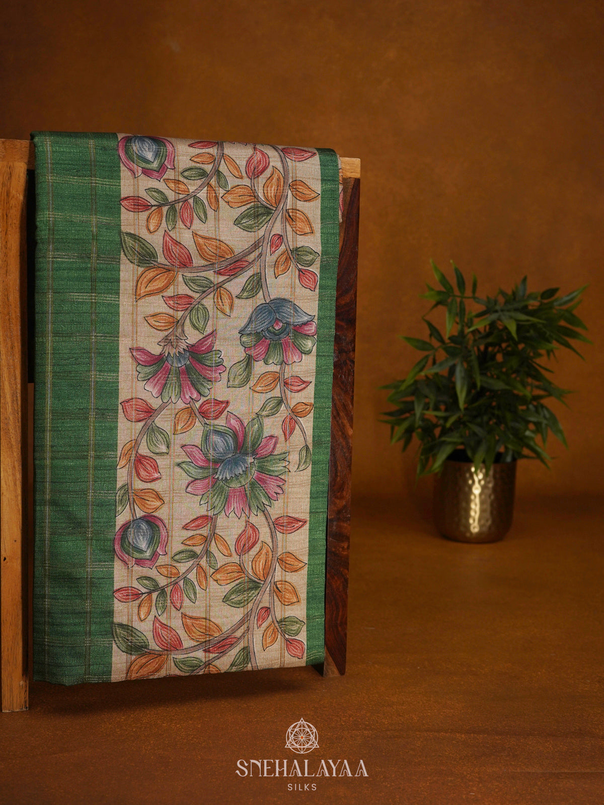 Green Tussar Saree