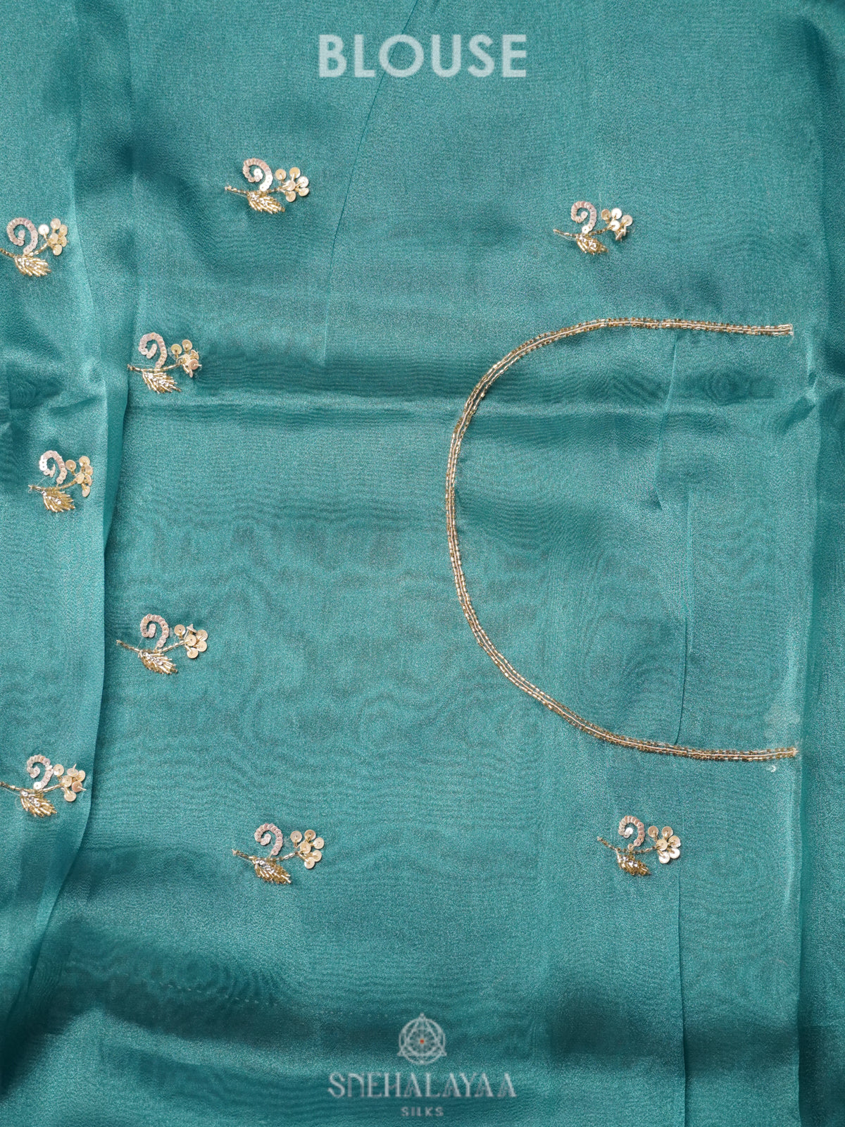 Peacock Blue Designer Saree