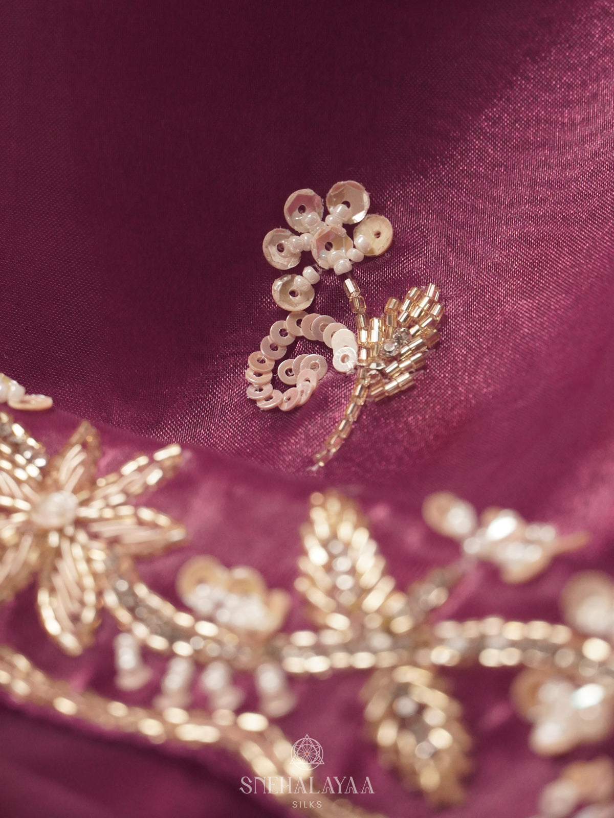 Magenta Designer Saree