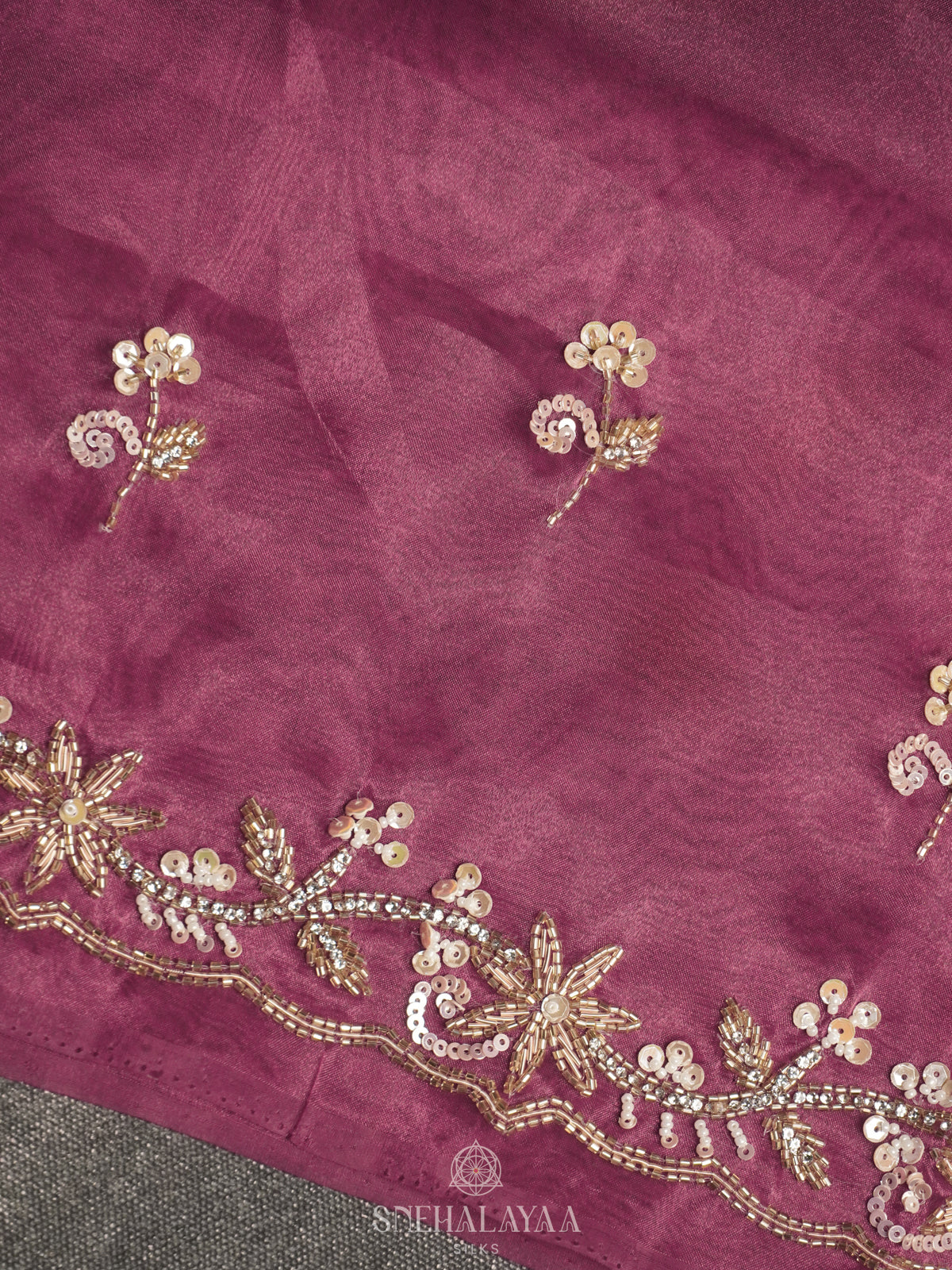 Magenta Designer Saree