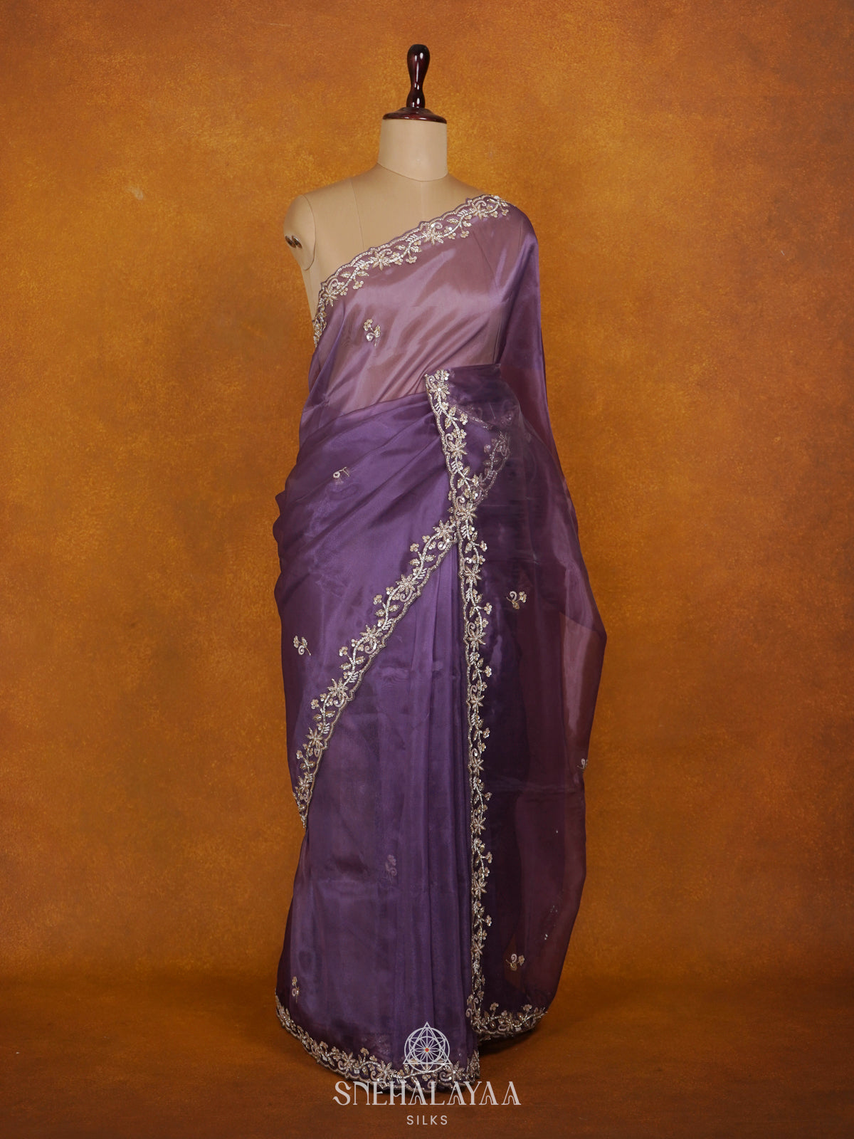 Purple Designer Saree