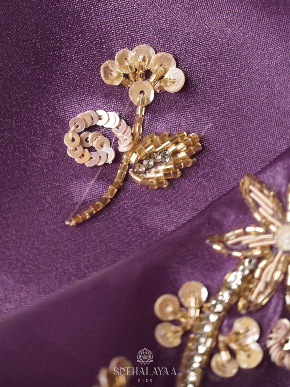 Purple Designer Saree