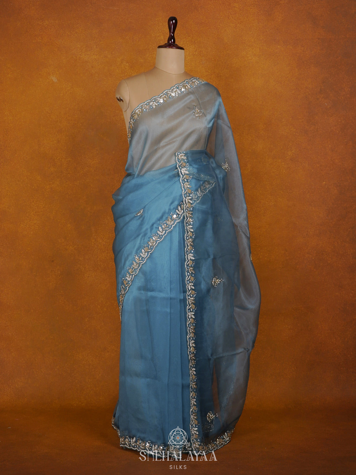 Blue Designer Saree