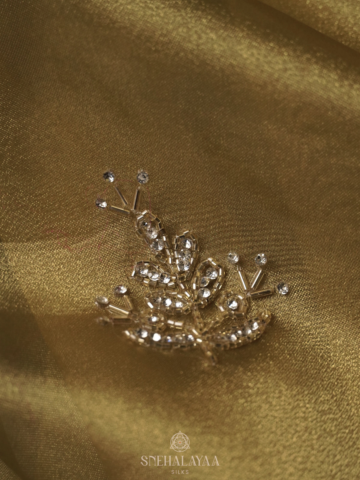 Olive Green Designer Saree