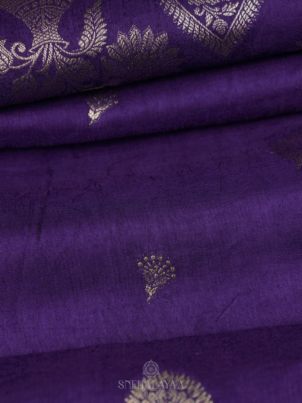 Purple Banaras Silk Saree