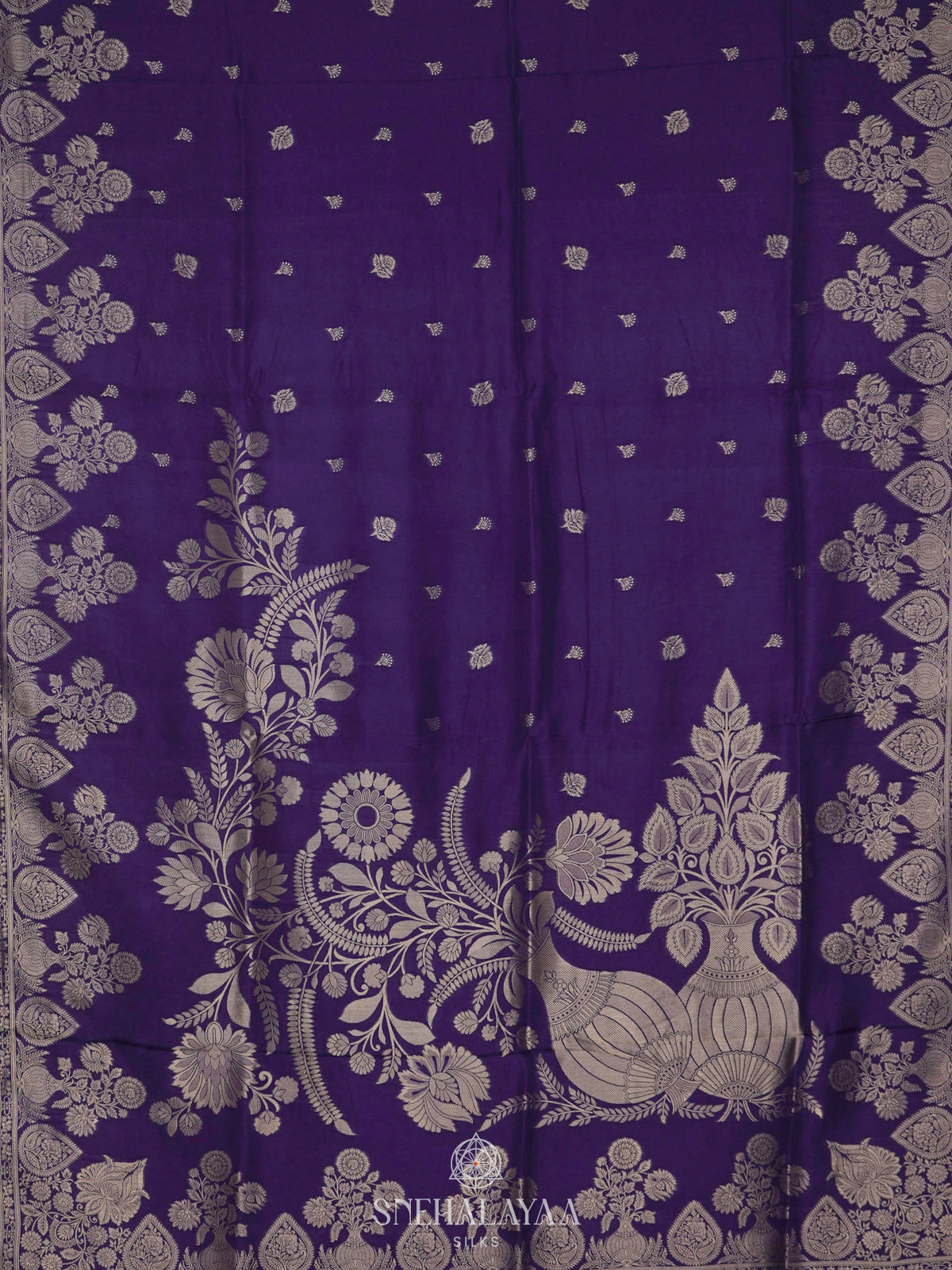 Purple Banaras Silk Saree