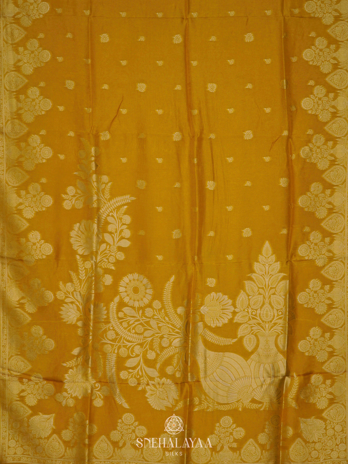 Yellow Banaras Silk Saree
