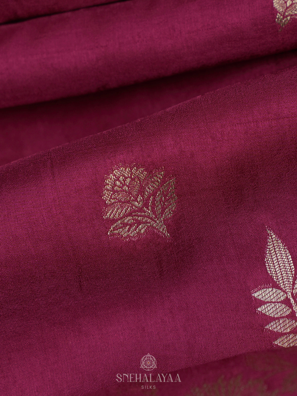Magenta Banaras Silk Saree