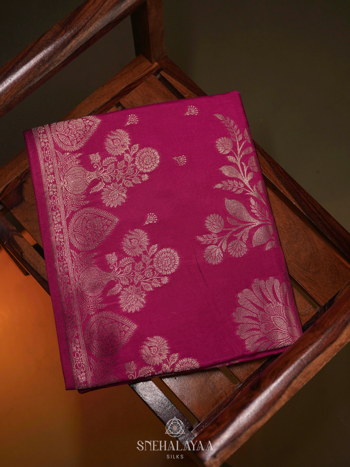 Pink Banaras Silk Saree