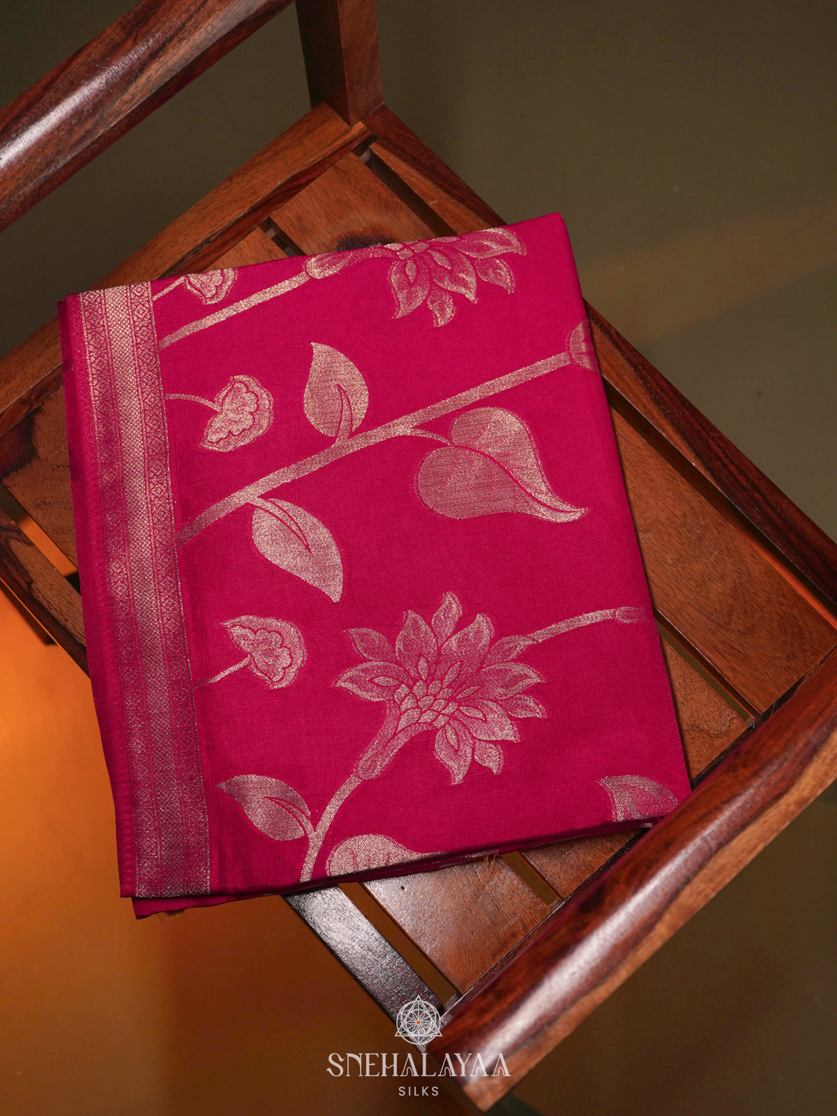Pink Banaras Silk Saree