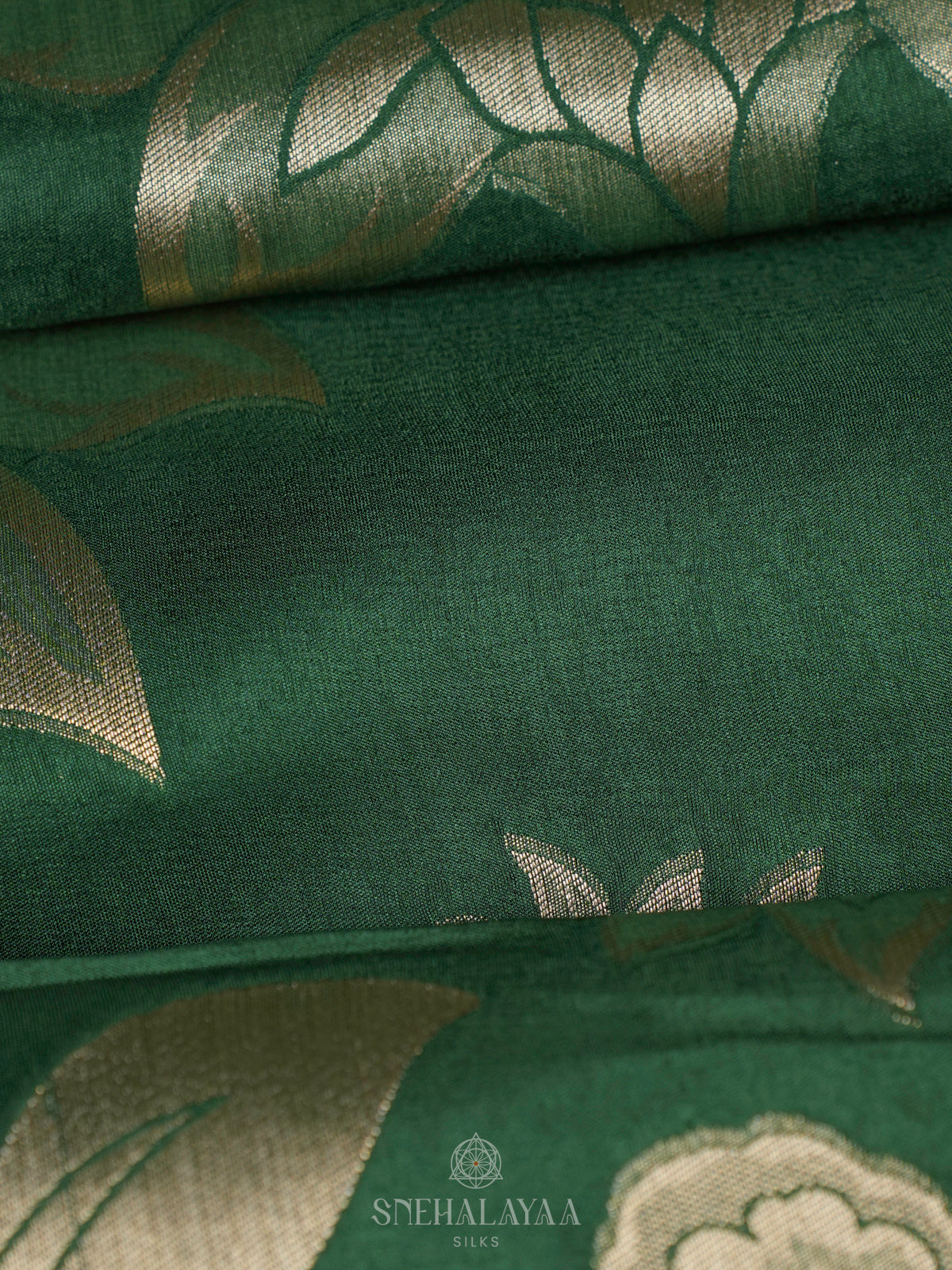 Forest Green Banaras Silk Saree