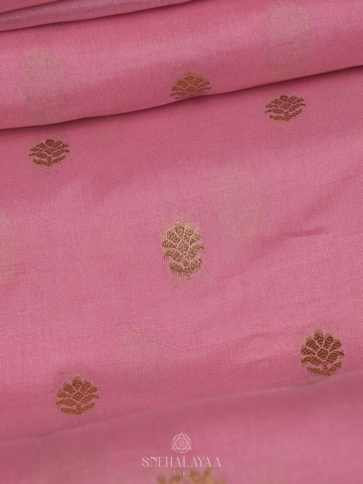 Pale Pink Banaras Silk Saree