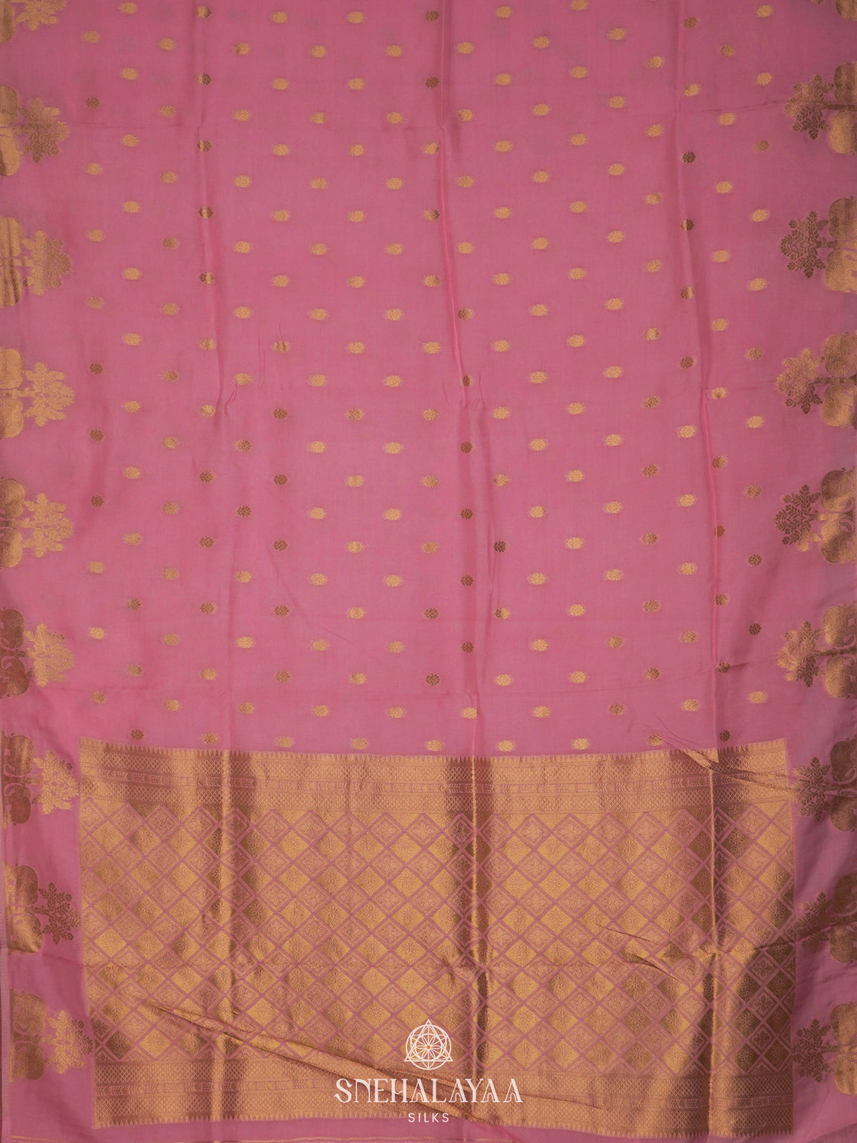 Pale Pink Banaras Silk Saree