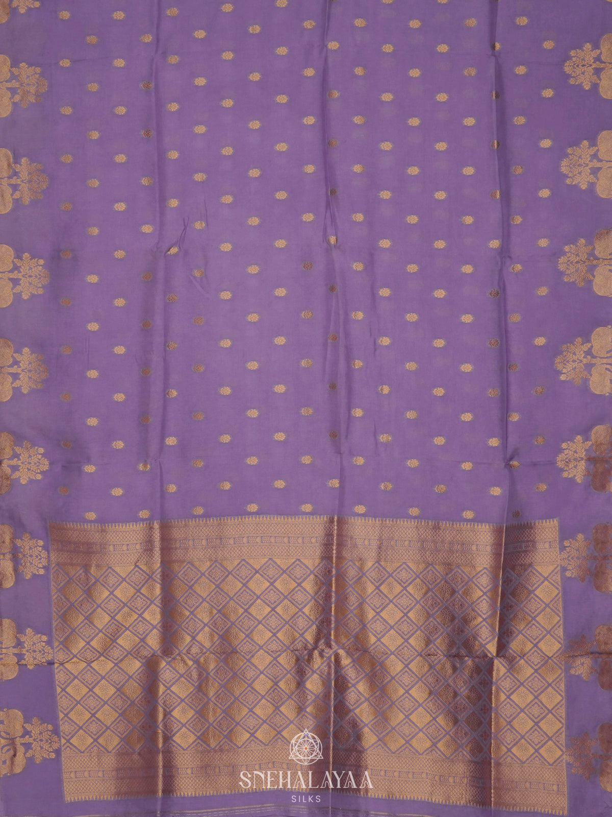 Lavender Banaras Silk Saree